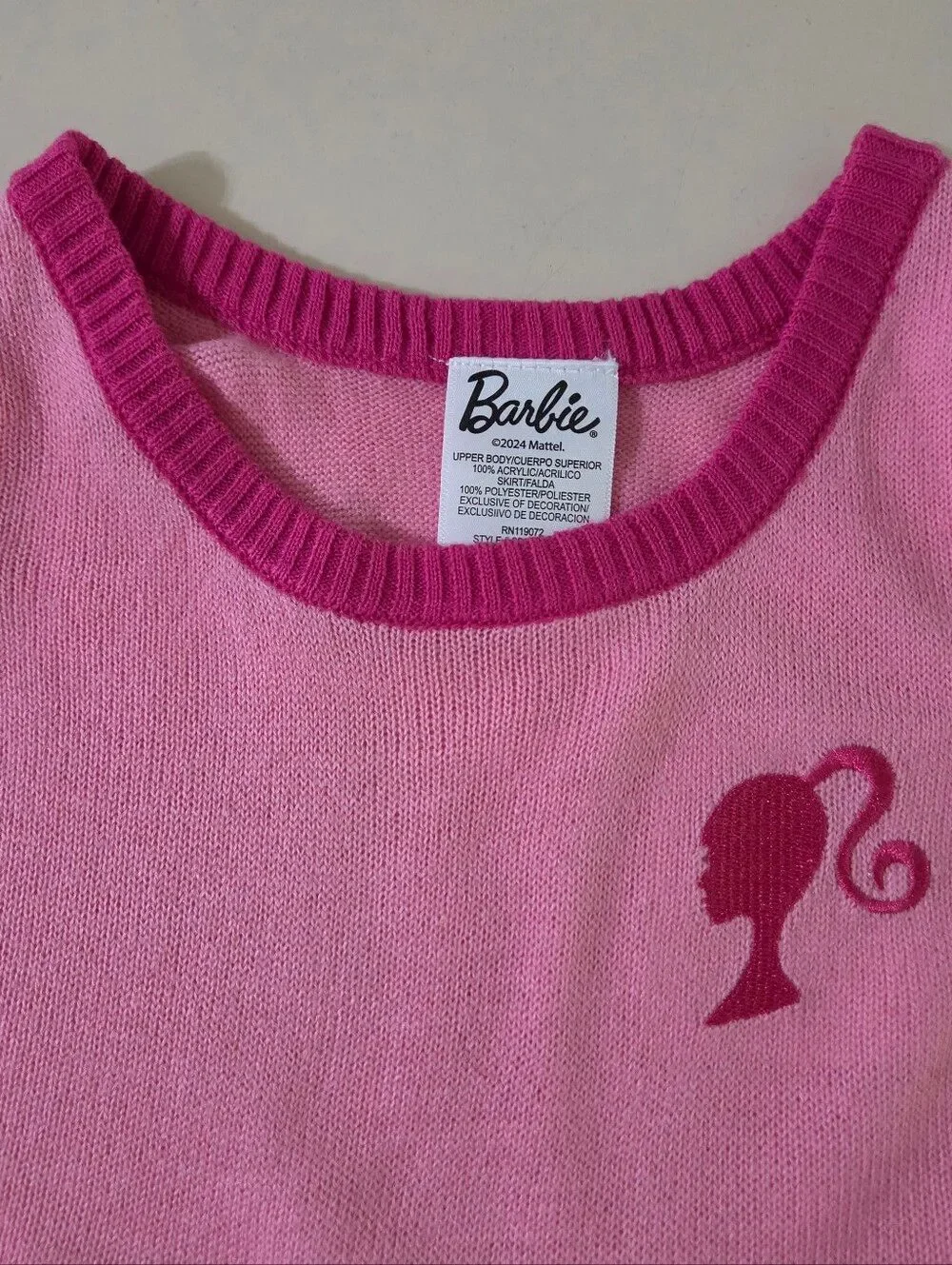 Barbie Baby Girl Pink Sweater Dress